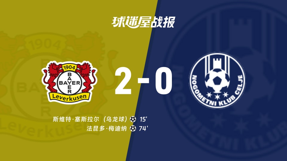【欧联联赛阶段第1轮】勒沃库森vs采列比赛结果：勒沃库森(2-0)采列比分战报(2026年09月17日)