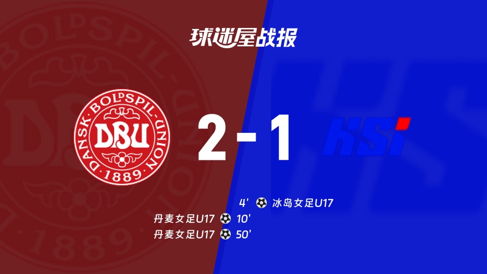 【国际友谊九月】丹麦女足U17vs冰岛女足U17比赛结果:丹麦女足U17(2-1)冰岛女足U17比分战报(2026年09月14日)