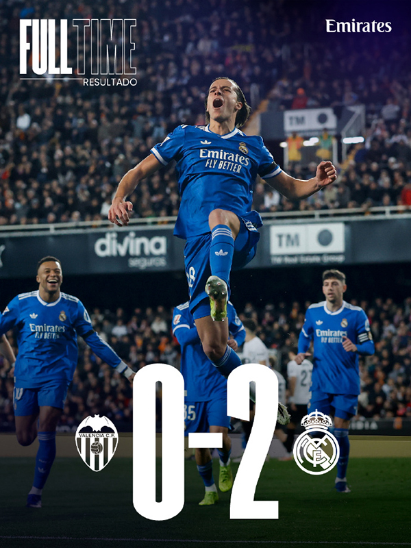 西甲-皇马2-0瓦伦西亚 卡雷拉斯一条龙 姆巴佩破门