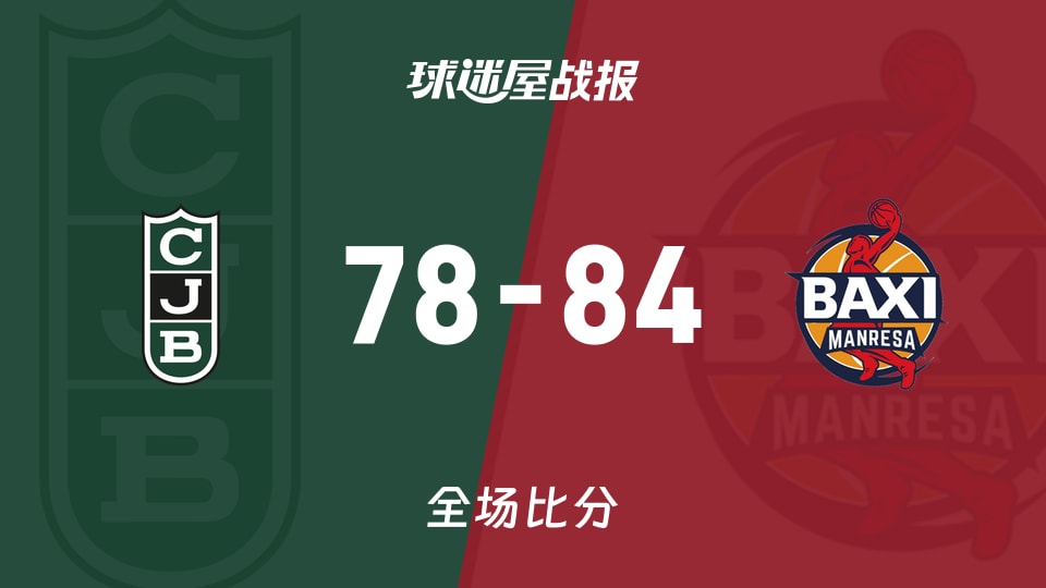 俱乐部友谊赛常规赛:曼雷萨以84-78战胜尤文图特