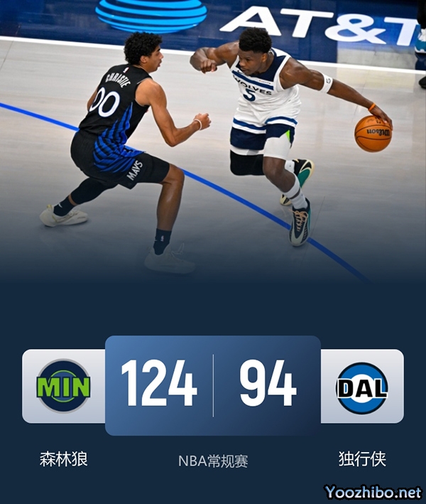 森林狼vs独行侠 全场录像