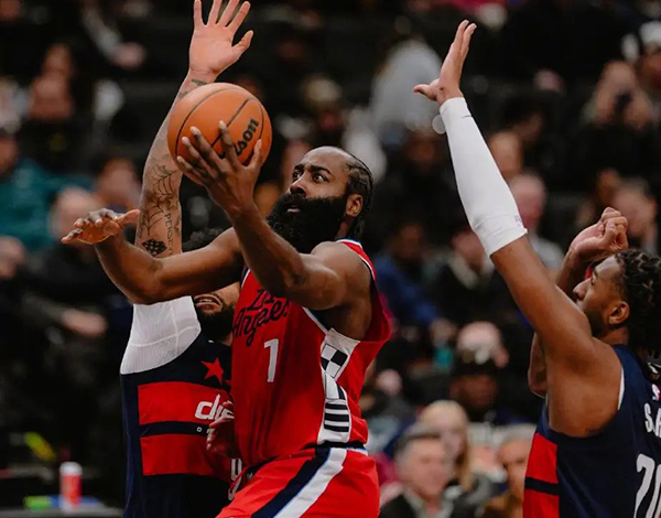 六连胜锁定附加赛席位!哈登36+9引领快船客场险胜<a href=/lanqiu/wizards/ target=_blank class=infotextkey>奇才</a>