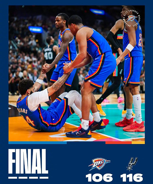 02月05日 NBA常规赛 雷霆vs马刺 全场录像及集锦