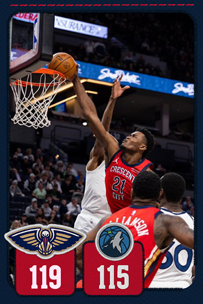02月07日 NBA常规赛 鹈鹕vs森林狼 全场录像及集锦