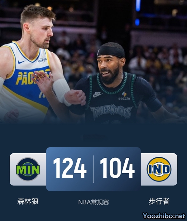 森林狼vs步行者 全场录像