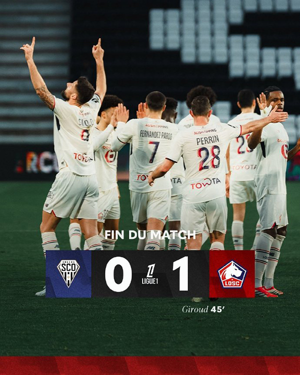 吉鲁点射制胜 里尔客场1-0小胜昂热终结联赛颓势