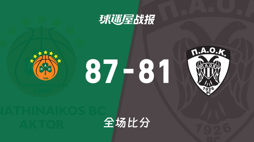 俱乐部友谊赛帕纳辛纳科斯vs泛塞萨洛尼基人战报:87-81,