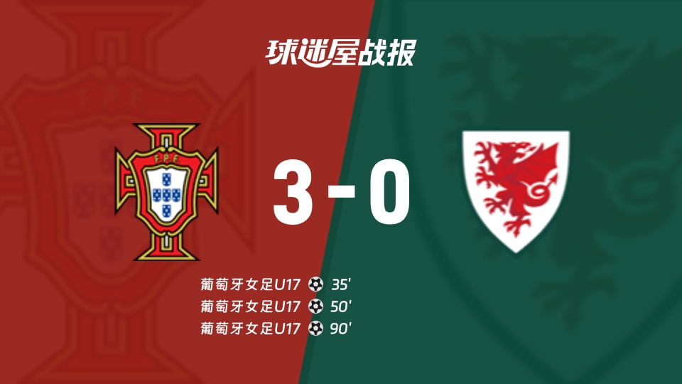 【国际友谊九月】葡萄牙女足U17vs威尔士女足U17比赛结果:葡萄牙女足U17(3-0)威尔士女足U17比分战报(2026年09月14日)
