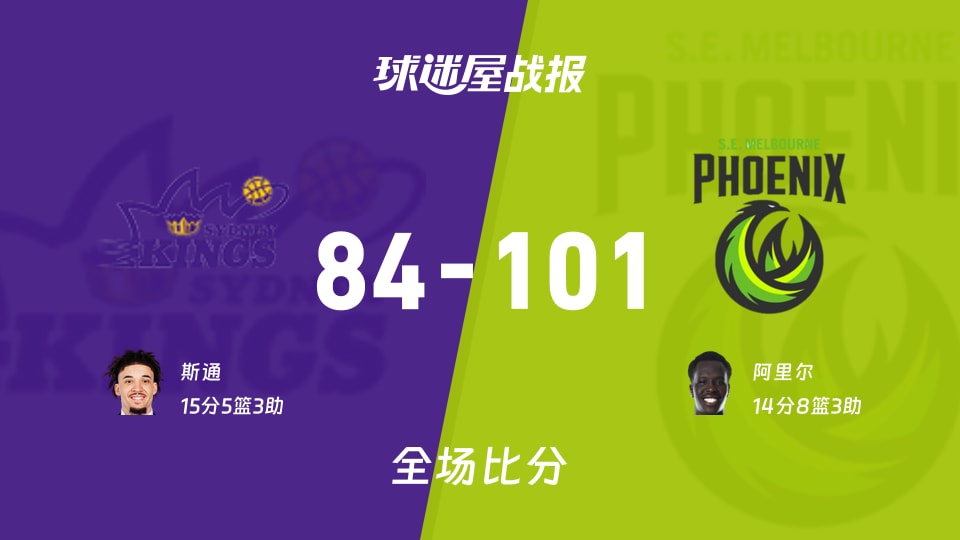 NBL季前赛:东南墨尔本凤凰以101-84战胜悉尼国王,阿里尔14+8+3