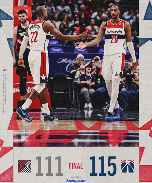 01月28日 NBA常规赛 开拓者vs奇才 全场录像及集锦