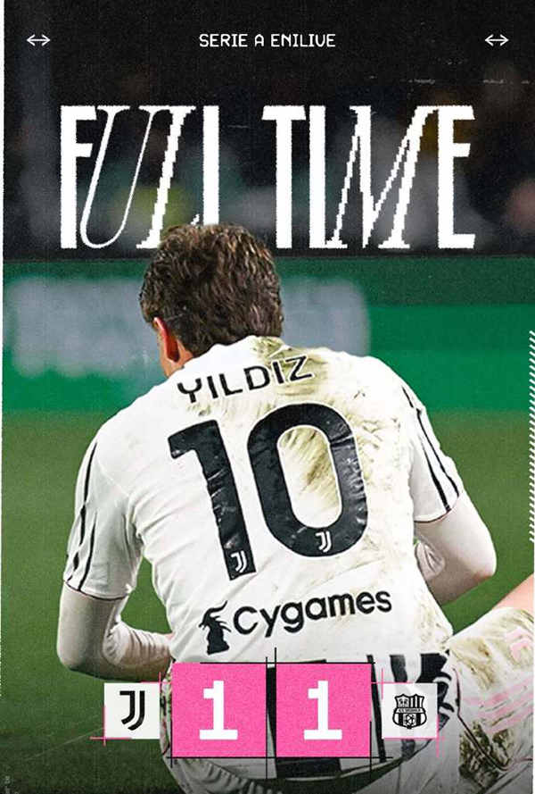 意甲-尤文1-1萨索洛 伊尔迪兹破门洛卡特利失点
