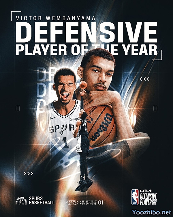 历史独一份!文班亚马全票当选DPOY,成NBA史上第一人