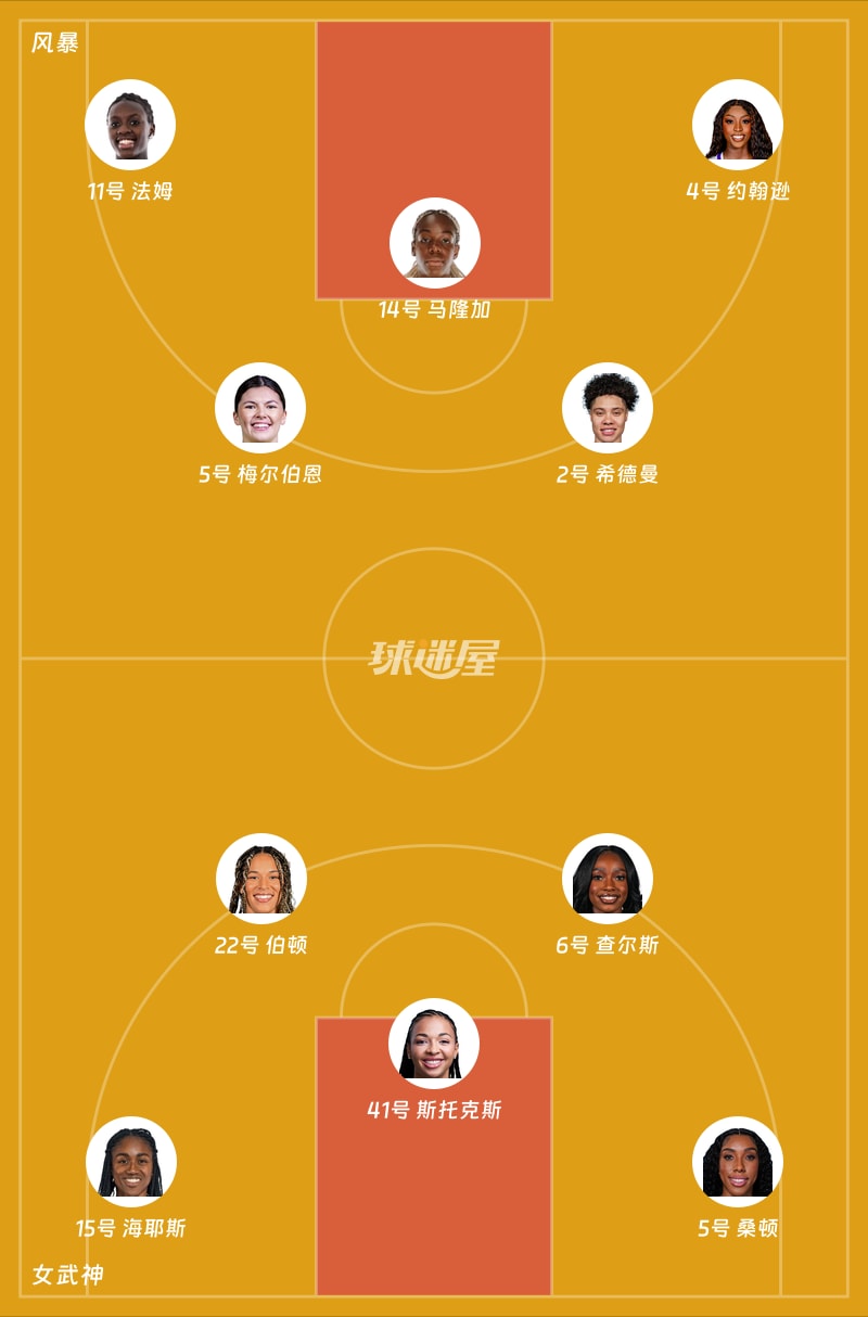 风暴vs女武神首发阵容