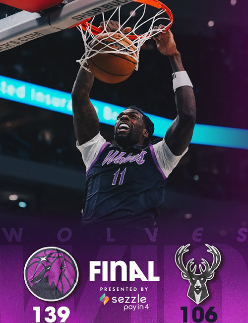 01月14日 NBA常规赛 森林狼vs雄鹿 全场录像及集锦