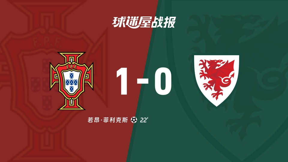 【欧国联A联赛第1轮】葡萄牙vs威尔士比赛结果：葡萄牙(1-0)威尔士比分战报(2026年09月25日)