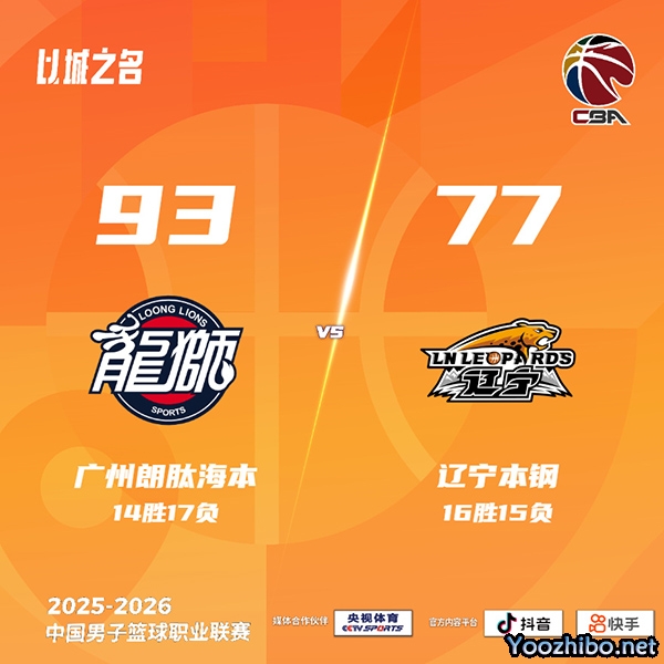广州vs辽宁 全场录像