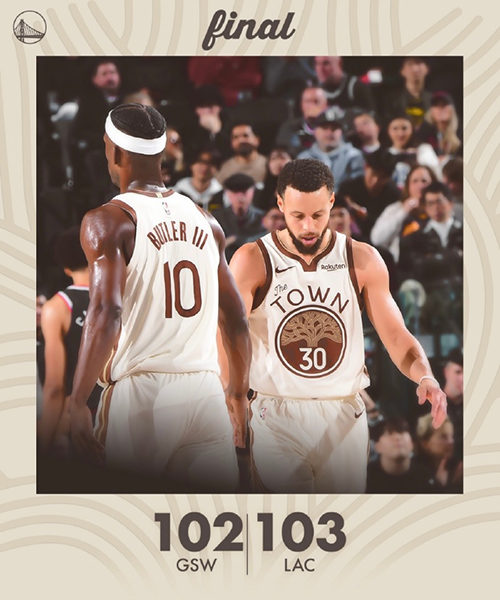 快船103-102险胜勇士，库里6犯27+6，莱纳德24+12+5，科尔被逐
