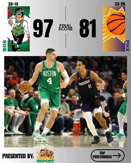 02月25日 NBA常规赛 凯尔特人vs太阳 全场录像及集锦