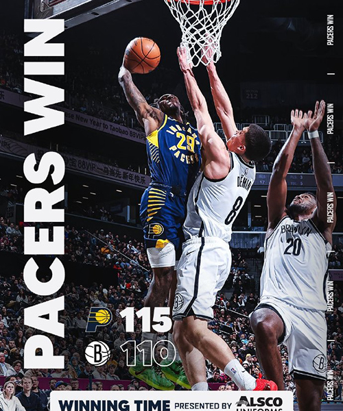 02月12日 NBA常规赛 步行者vs篮网 全场录像及集锦