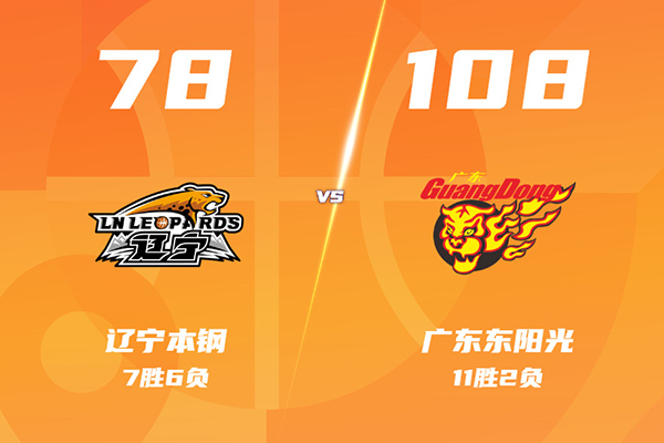 广东108-78大胜辽宁,奎因30分,萨姆纳27+6