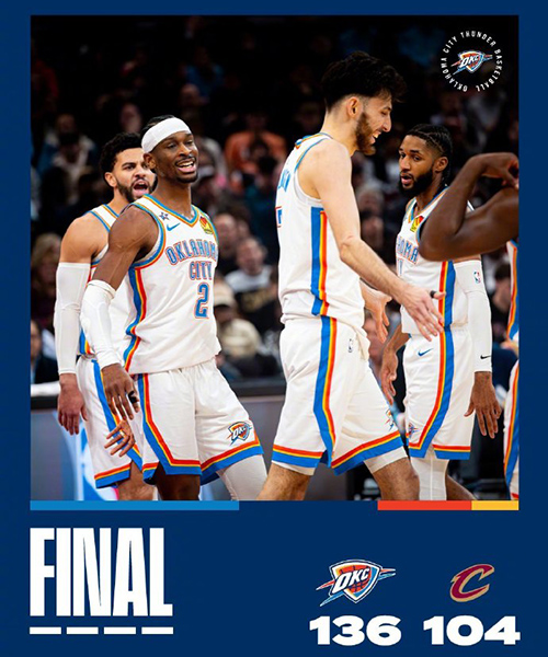 01月20日 NBA常规赛 雷霆vs骑士 全场录像及集锦