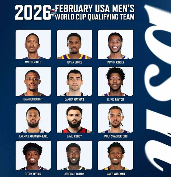 美国男篮世预赛爆冷输球 前NBA榜眼怀斯曼表现拉胯