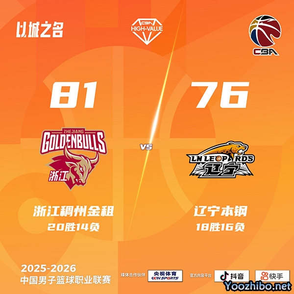浙江vs辽宁 全场录像