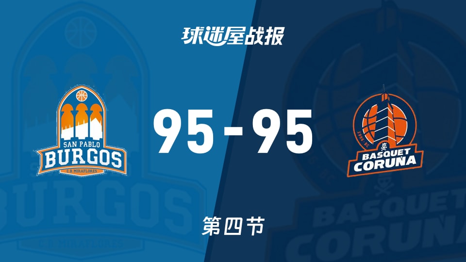 俱乐部友谊赛常规赛：四节战罢，圣帕罗布哥斯95-95拉科鲁尼亚进入加时