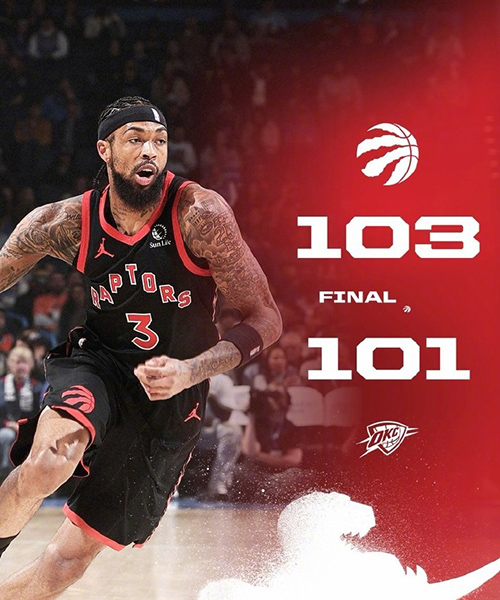 01月26日 NBA常规赛 猛龙vs雷霆 全场录像及集锦