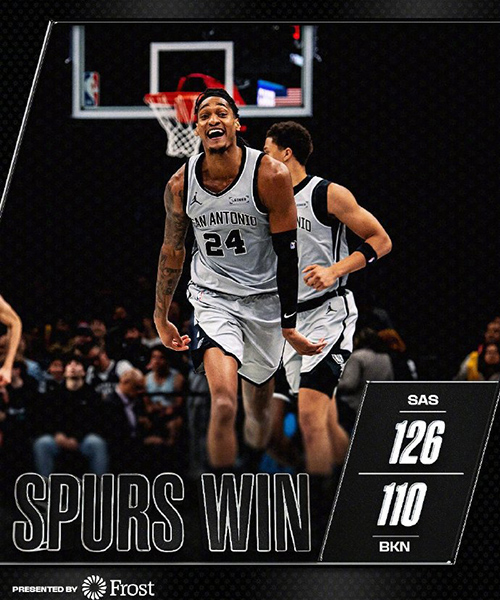 02月27日 NBA常规赛 马刺vs篮网 全场录像及集锦