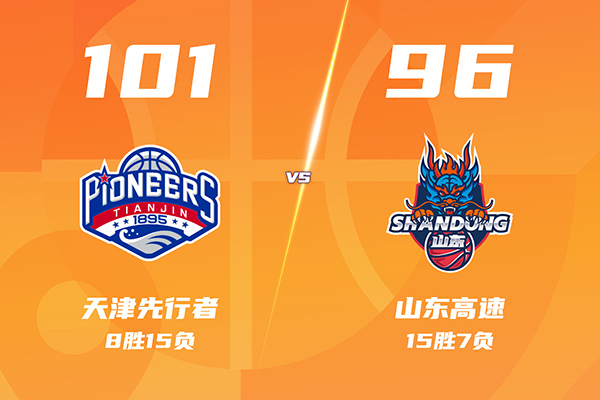 天津101-96险胜山东,林庭谦25+7,哈姆雷特26+8+9