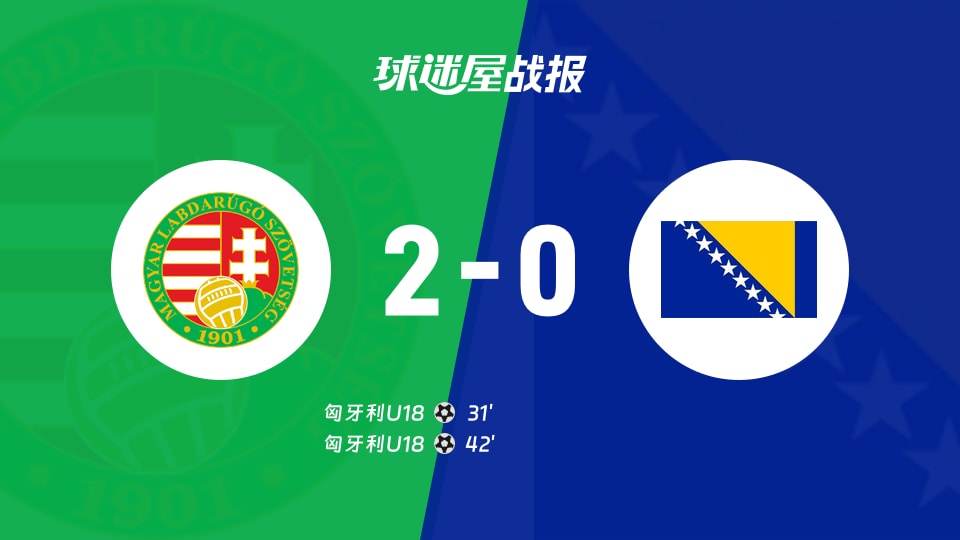 【国际友谊九月】匈牙利U18vs波黑U18比赛结果:匈牙利U18(2-0)波黑U18比分战报(2026年09月09日)