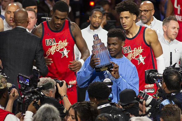 02月16日 NBA全明星正赛冠军赛 美国新星队vs美国星条队 全场录像及集锦