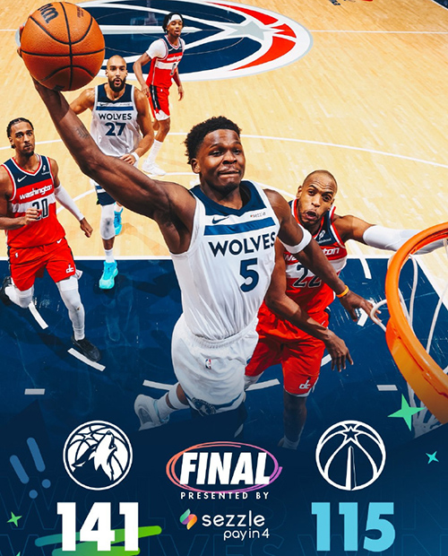 01月05日 NBA常规赛 森林狼vs奇才 全场录像及集锦