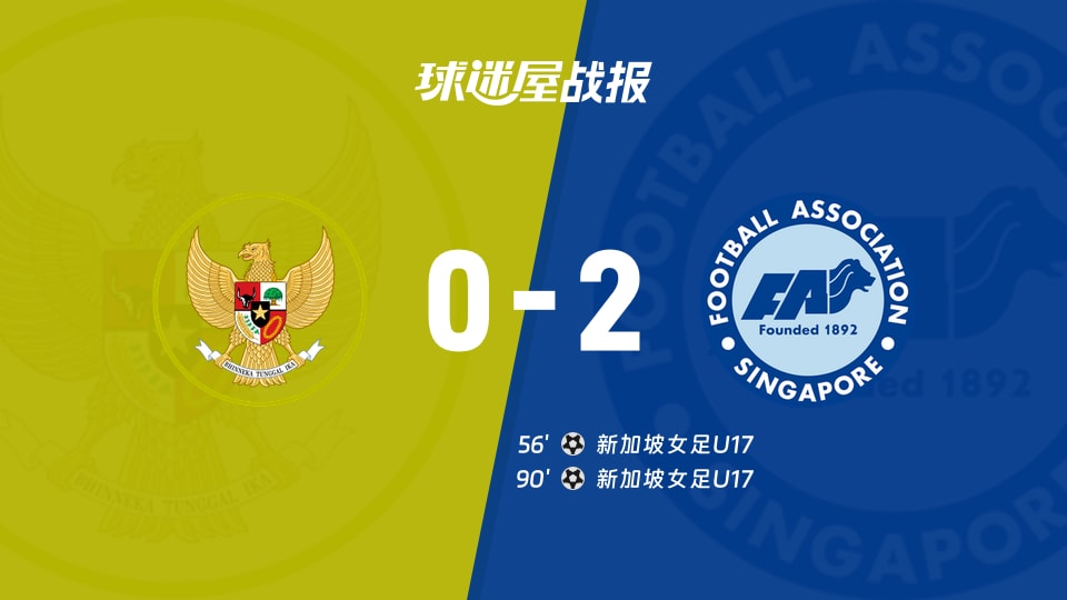 【国际友谊八月】印尼女足U16vs新加坡女足U17比赛结果:印尼女足U16(0-2)新加坡女足U17比分战报(2026年08月17日)