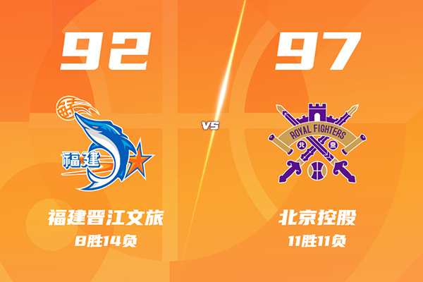 北控97-92福建取CBA4连胜,佩里34+15,廖三宁19+8