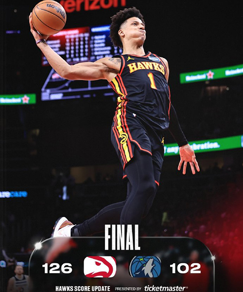 01月01日 NBA常规赛 森林狼vs老鹰 全场录像及集锦