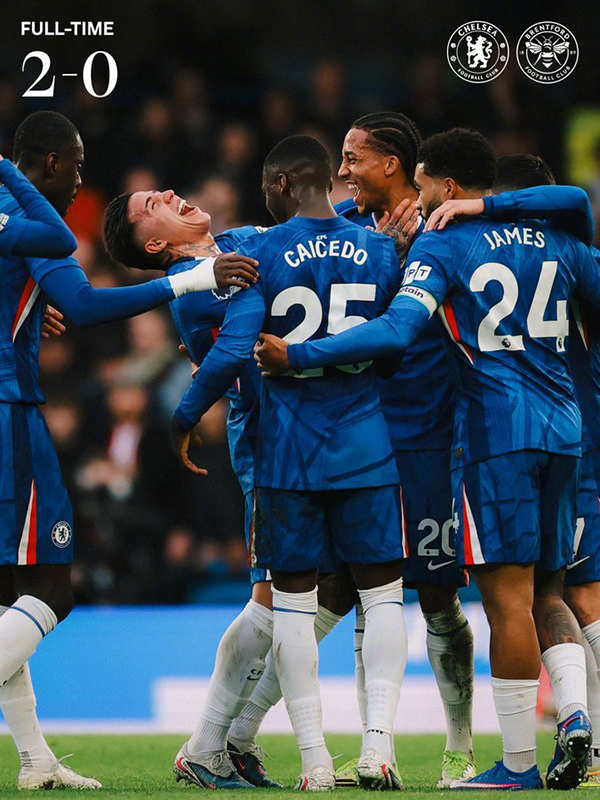 英超-切尔西2-0布伦特福德 若昂·佩德罗破门 近6轮首胜