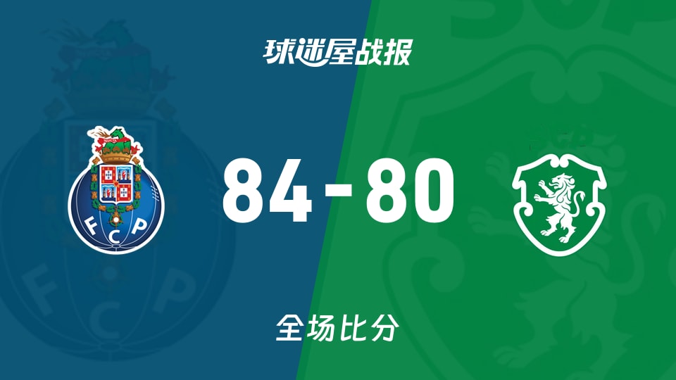 俱乐部友谊赛波尔图vs葡萄牙体育战报：84-80，